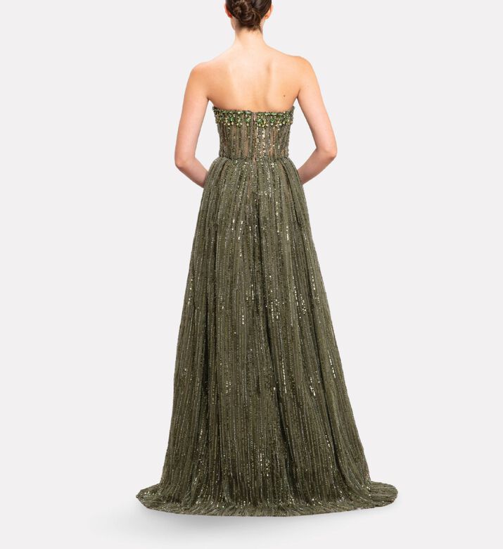 Michael Cinco Long Dress, Model View