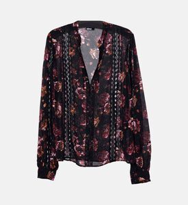 The Kooples Floral-print Lace Blouse, Packshot View