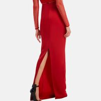 Satin High Leg Maxi Skirt