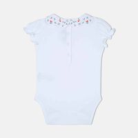 Neck Floral-embroidery Bodysuit