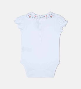 بودي سوت مزين بتطريز أزهار على الرقبة