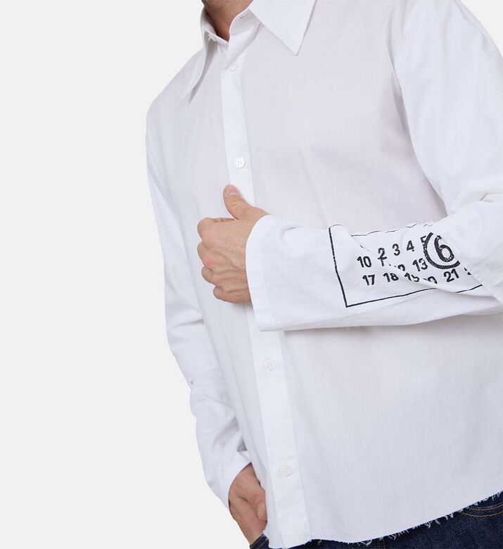 Long-sleeved Cotton Shirt With Sleeve Logo