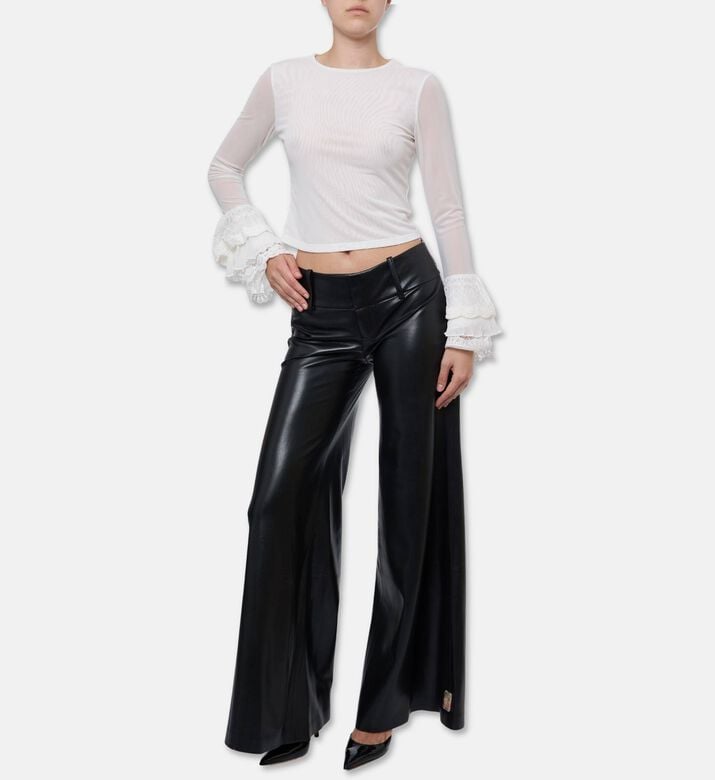 Alice and Olivia Delina Logo-detail Oversized Hoodie, Model View