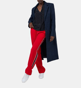 Wool Blend Flap Pockets Coat