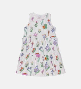 فستان غير رسمي بطبقات مزين أزهار