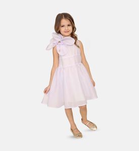 فستان بقصّة هرمية مزين بزخرفة زهرية