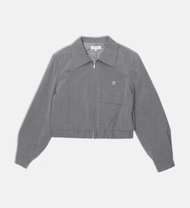 جاكيت قصير بأكمام طويلة ومنفوخة