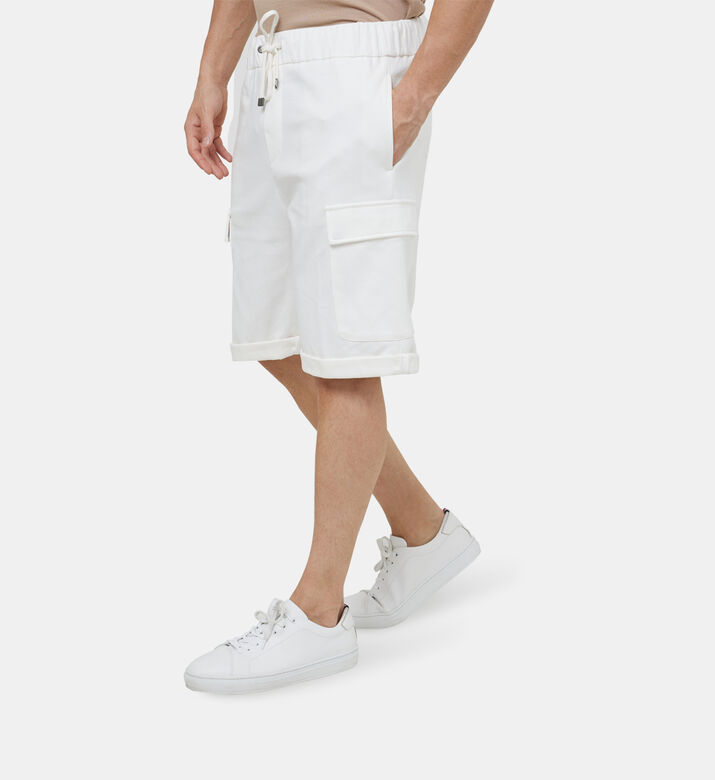 شورت كارجو بطيات بخصر مطاطي