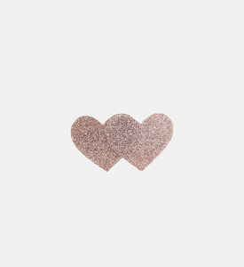 Glittered Heart Hair Clip