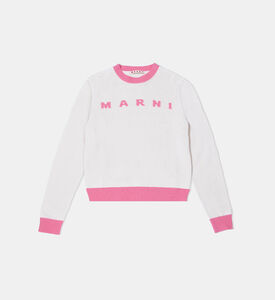 سويت شيرت محبوك مقسم بألوان للبنات