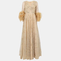 Embellished Maxi Tafta Dress