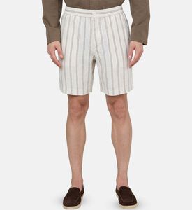 شورت غير رسمي بنقشة مخططة