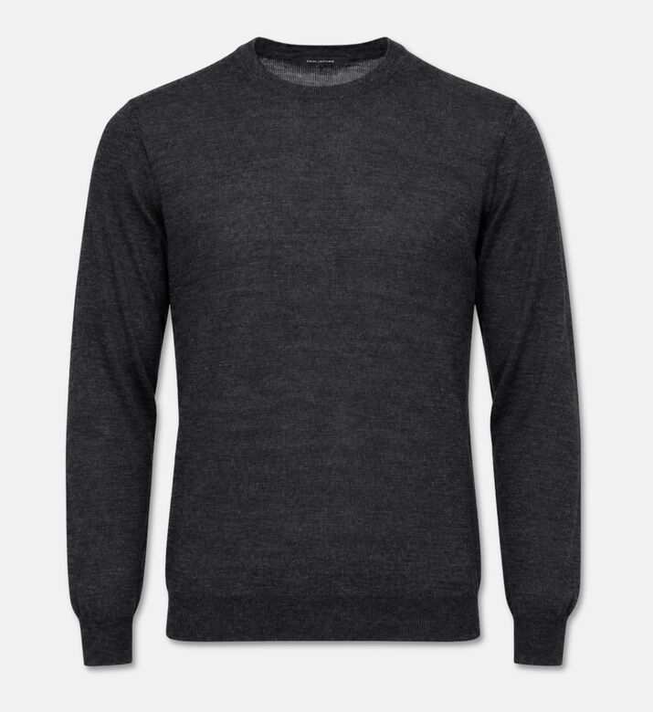 Tagliatore Sweater Crew, Anthracite, 52, Packshot View