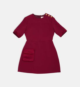 Button-detail Short-sleeve Dress