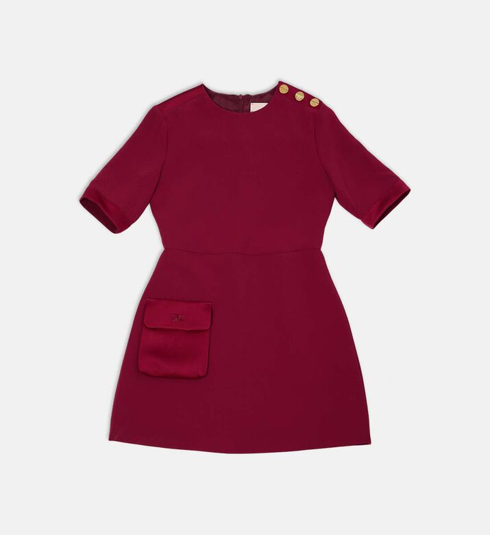 Button-detail Short-sleeve Dress