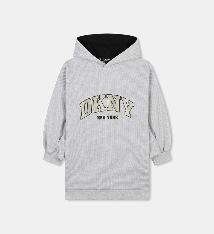 Waffle Fabric Logo-embroidery Dress