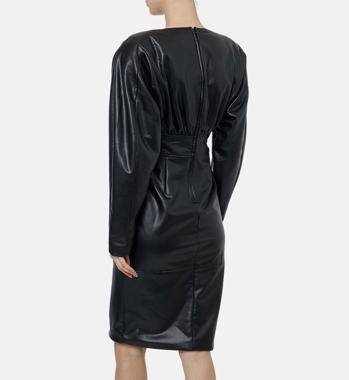Ronny Kobo Faux-leather Knee-length Dress, Model View
