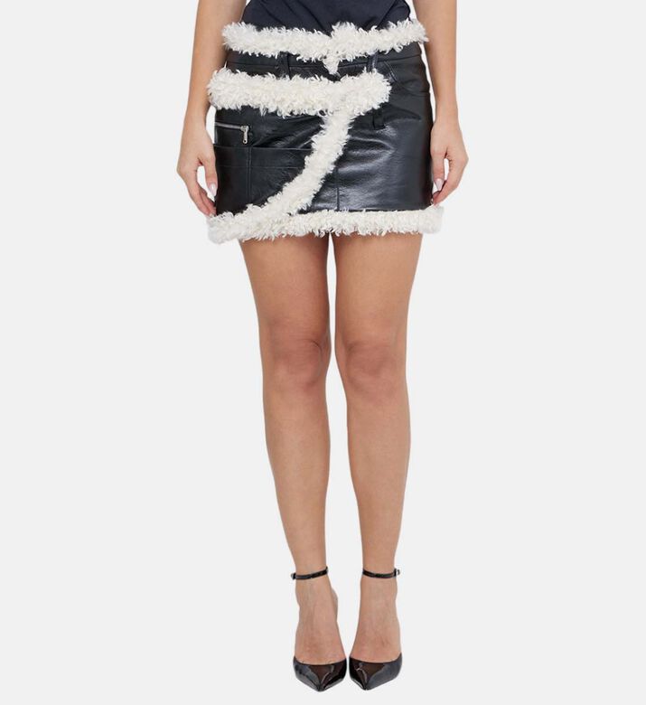 Faux Leather Utility Mini Skirt Faux Leather Utility Mini Skirt