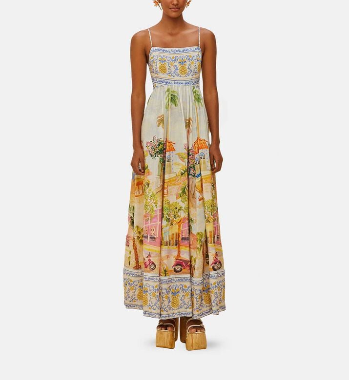 Aracati Nature-inspired Pattern Maxi Dress