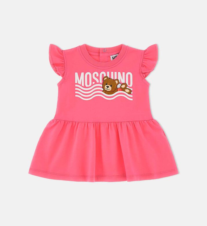 Cotton-blend Teddy Bear-print Flared Dress Cotton-blend Teddy Bear-print Flared Dress