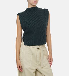 بلوزة ألكي محبوكة بلا أكمام