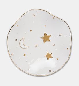 Noorena Ramadan Moon Gold Glazed Ceramic Dish, Packshot View