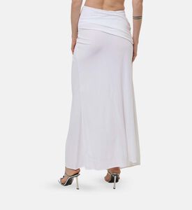 Aiba Knotted Draped Asymmetrical Maxi Skirt