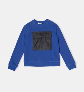 سويت شيرت قطن مطرز بشعار