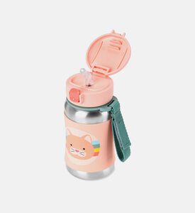 زجاجة شرب فولاذ مقاوم للصدأ بطبعة قطة