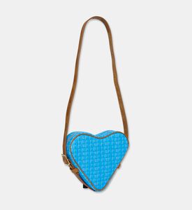 Manc Regina Monogram Heart-shaped Bag, Blue, Packshot View
