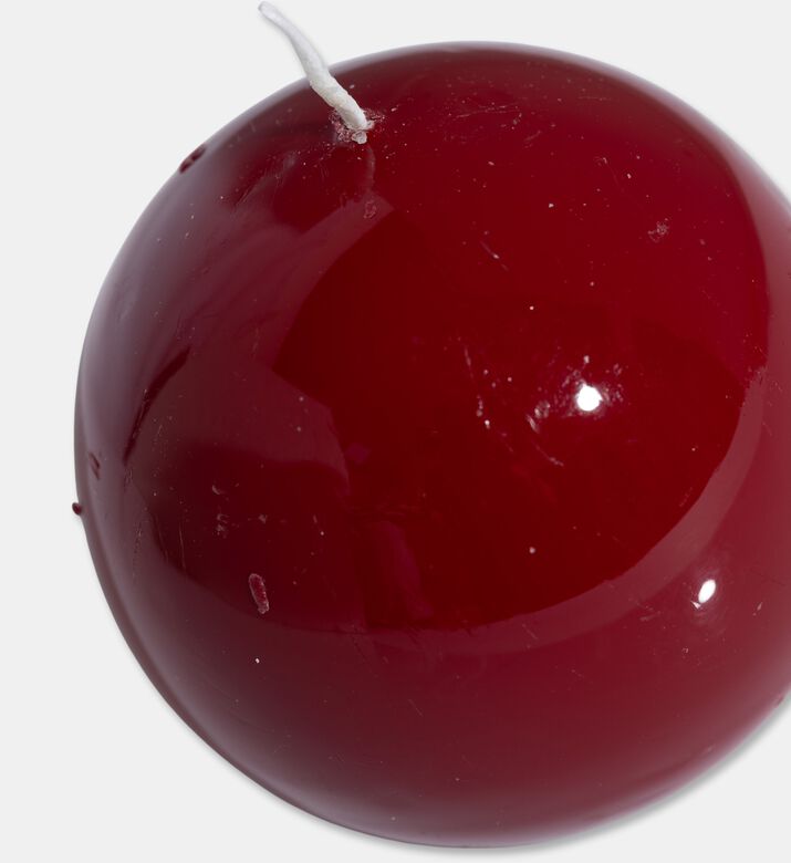 Graziani Round Paraffin Wick Candle, Burgundy, 8-cm, Packshot View
