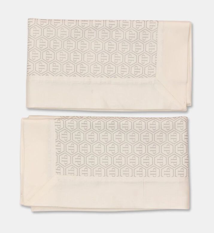 Philipp Plein Hexagon Design Bed Set, Ivory, 220x240-cm, Packshot View