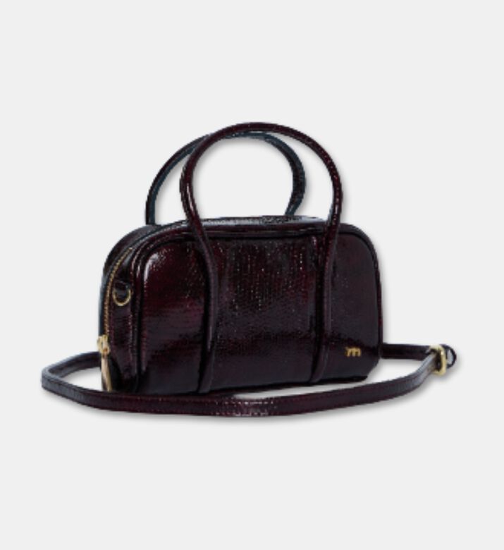 Momoni Mini Textured Leather Top-handle Bag, Packshot View