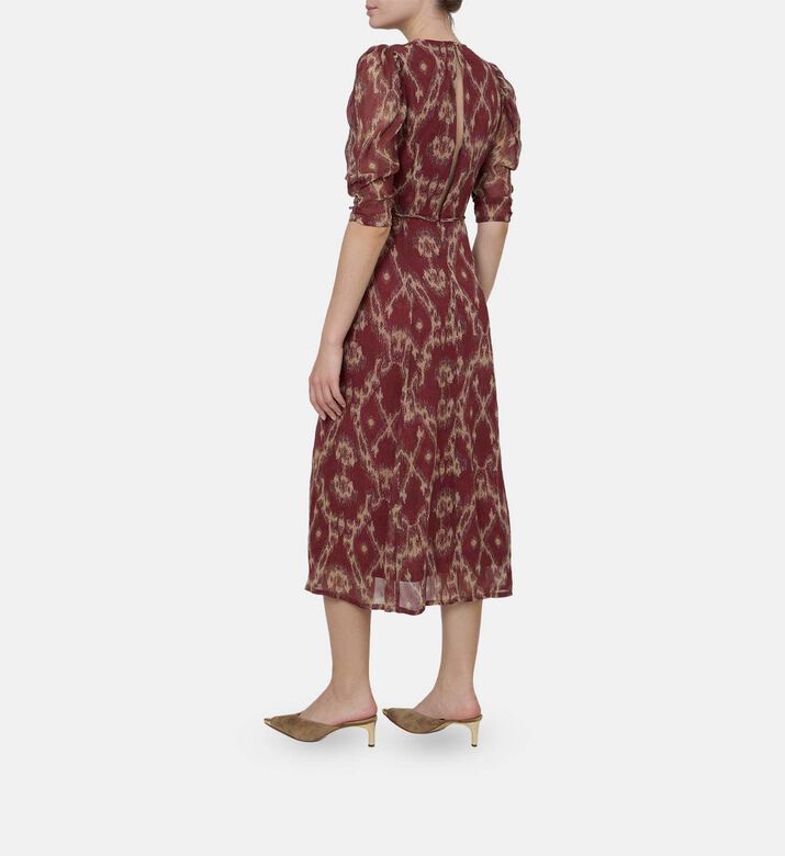 Graphic Print Three-quarter Sleeve Dress