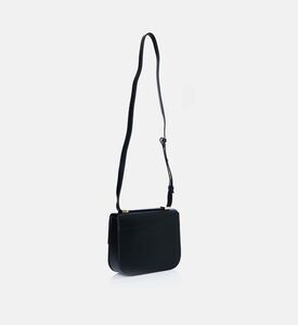 Demellier Vancouver Smooth Leather Cross Body Bag, Black, Packshot View