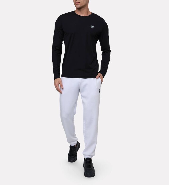 EA7 Premium Shield Logo T-shirt, Black, L, Model View