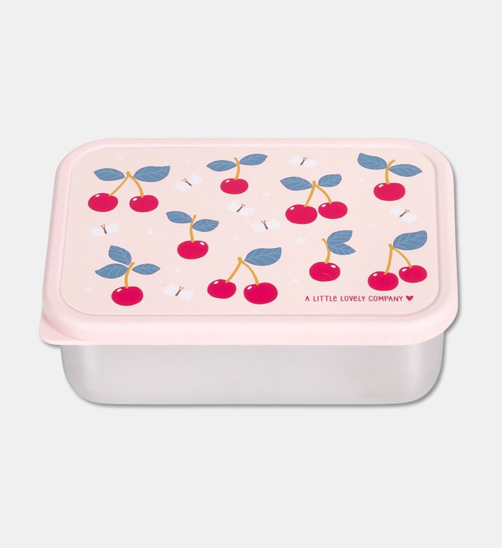 A Little Lovely Company Steel Lunch Box - Cherries, Packshot View