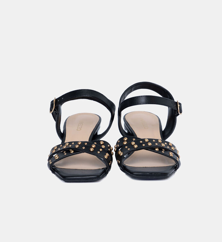 Preta Leather Studded Heeled Sandals Preta Leather Studded Heeled Sandals