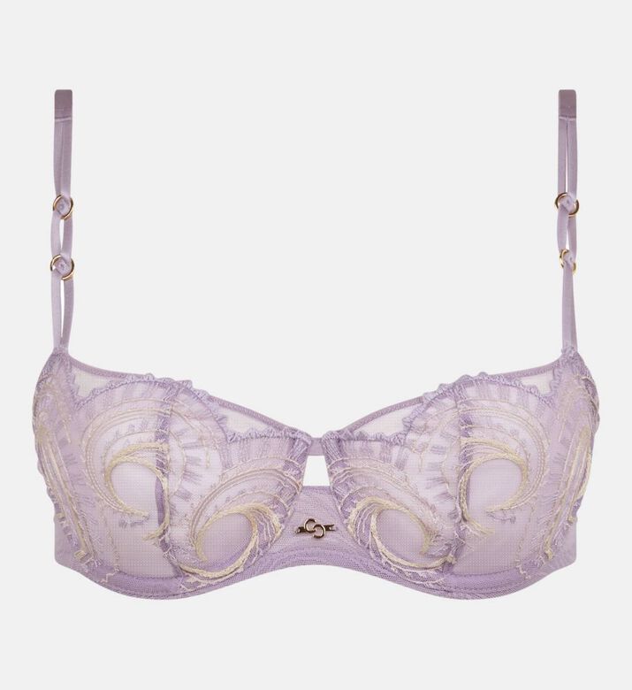 Floral Embroidered Sheer Bra