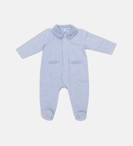 My First Collection Back Bear Patch Romper, Azure, 6m, Packshot View