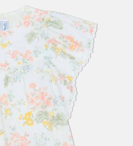 All-over Floral-print Short-sleeve Blouse