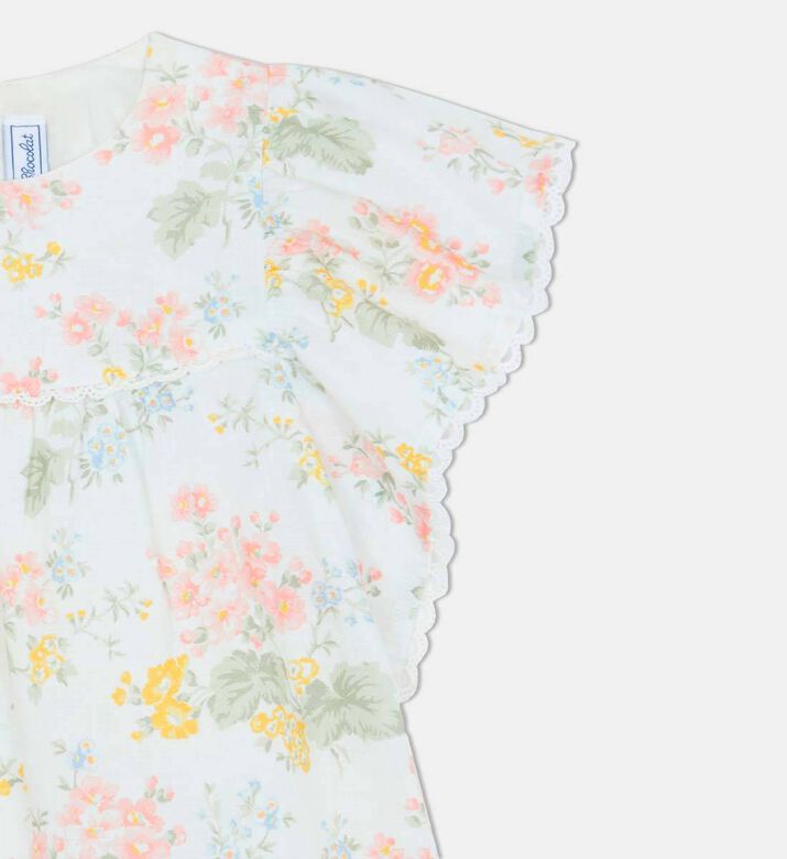 All-over Floral-print Short-sleeve Blouse