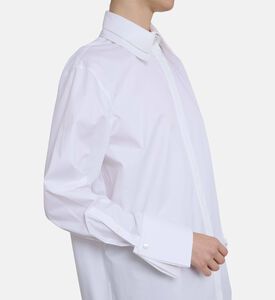 Crisp Cotton Poplin Double-layer Collar Shirt