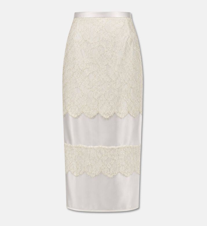 Savanna Lace Organza Pencil Skirt, Packshot View