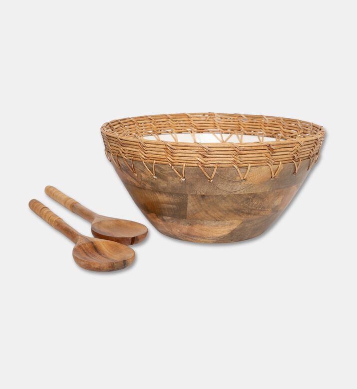 Home Deco and More Cane-woven 2-piece Border Bowl Set, Packshot View