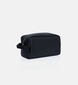 حقيبة أدوات الزينة بسحاب ورقعة الشعار