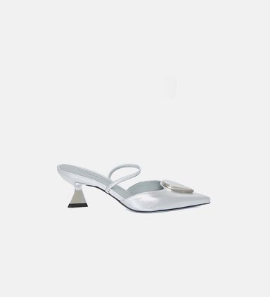 Pointed-toe Kitten Heels Mules