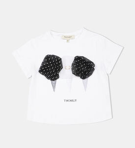 Cotton Polka Dot Applique T-shirt Cotton Polka Dot Applique T-shirt