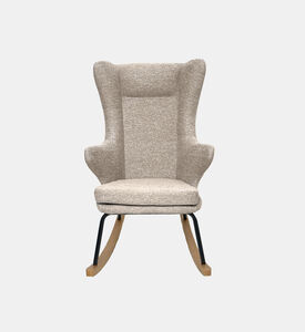 Home Deco and More Dolly Ash Wood Steel Rocking Chair, Beige, Packshot View