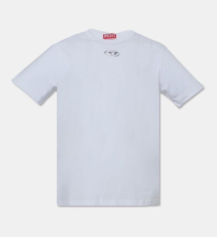 Diesel T-adjust-od Organic Cotton T-shirt, White, L, Packshot View